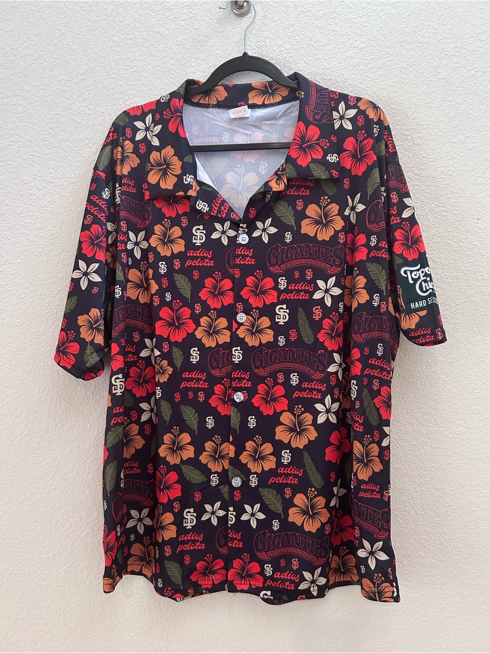 New SF Giants Gigantes Aloha Hawaiian Shirt Size XL